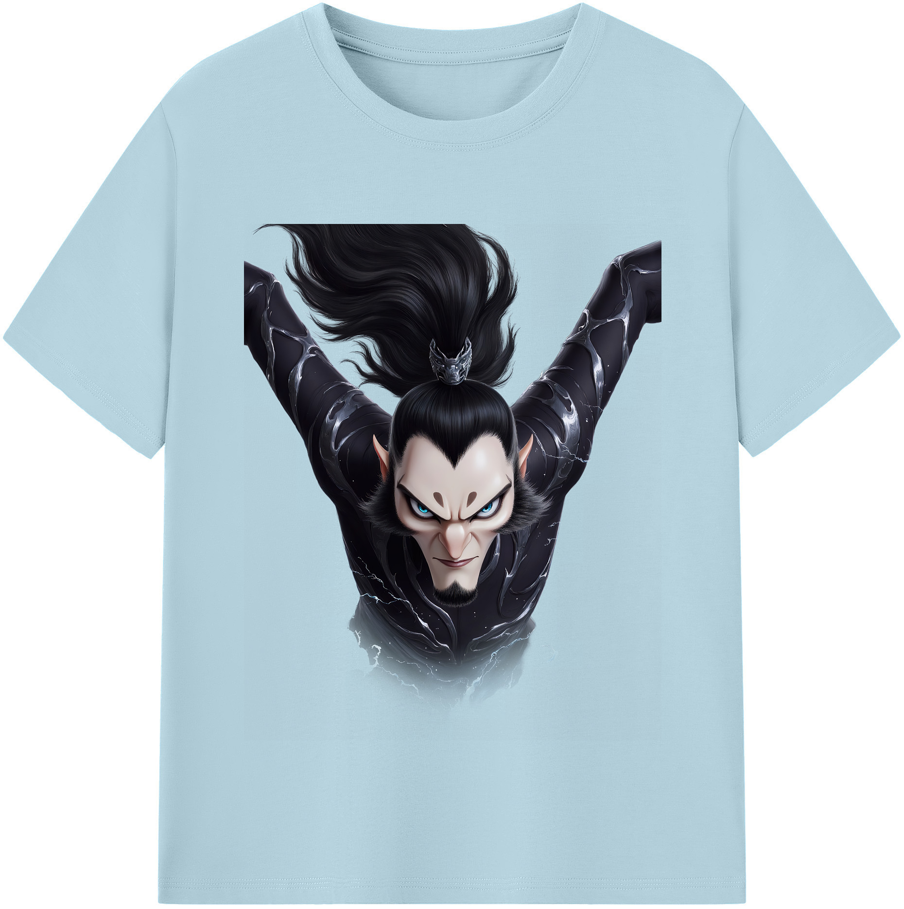 （画像用） Ne Zha 2 ナタ 魔童の大暴れ 綿100％半袖Tシャツ（フロントプリント）